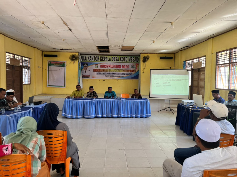 Rancang Masa Depan Desa, Koto Mesjid Resmi Buka Musdes Pembentukan Tim Penyusun RKPDesa 2027